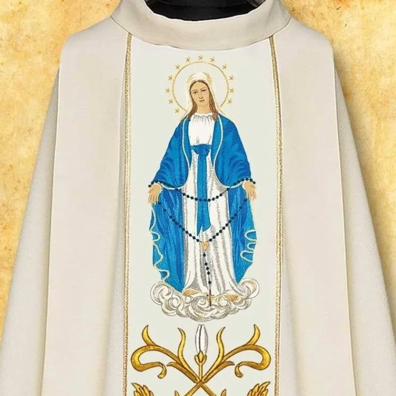 New Articles Religieux JP Chasuble Notre Dame du Rosaire