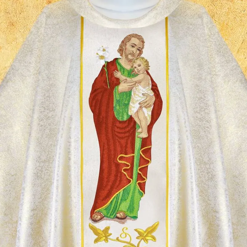 Fashion Articles Religieux JP Chasuble pour messe Saint Joseph