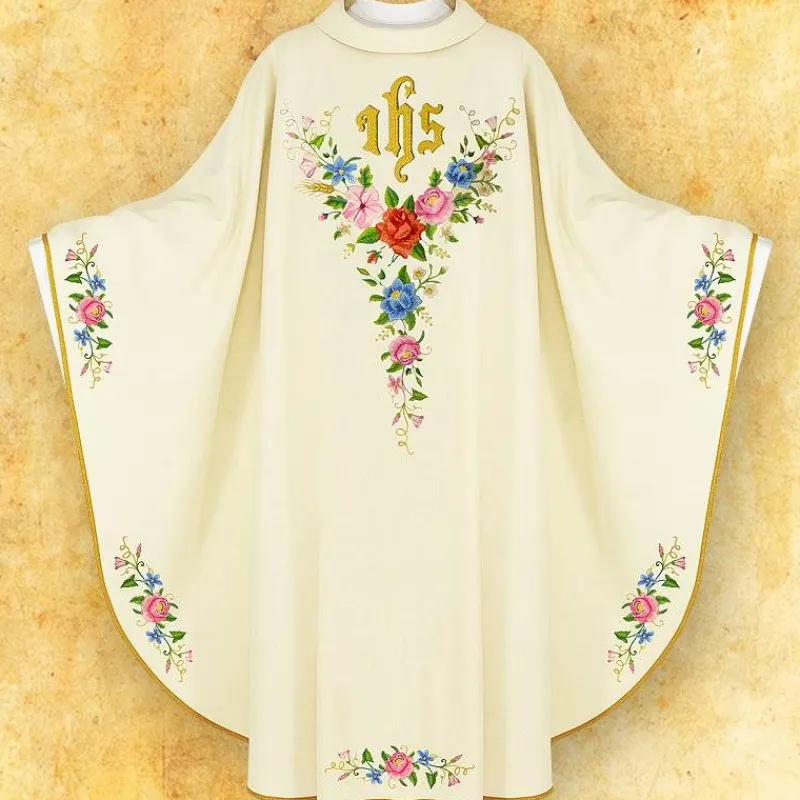 Cheap Articles Religieux JP Chasuble religieuse avec motif rose