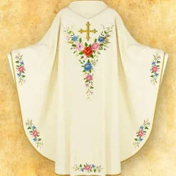 Cheap Articles Religieux JP Chasuble religieuse avec motif rose