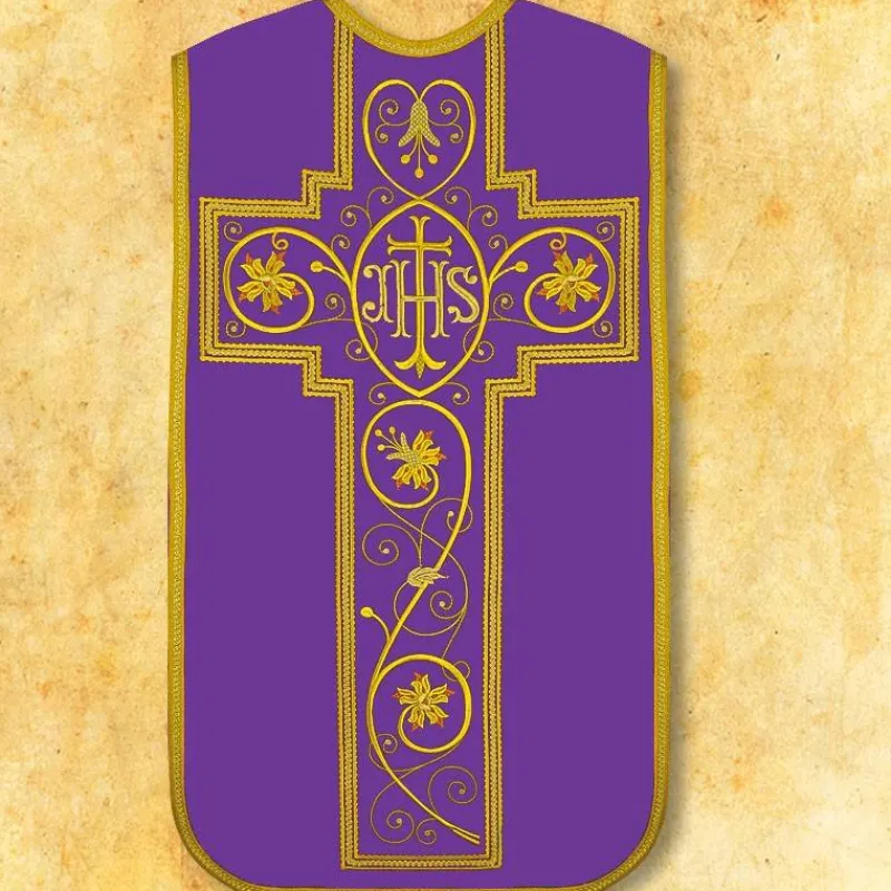 Best Sale Articles Religieux JP Chasuble romaine Agape pour messe
