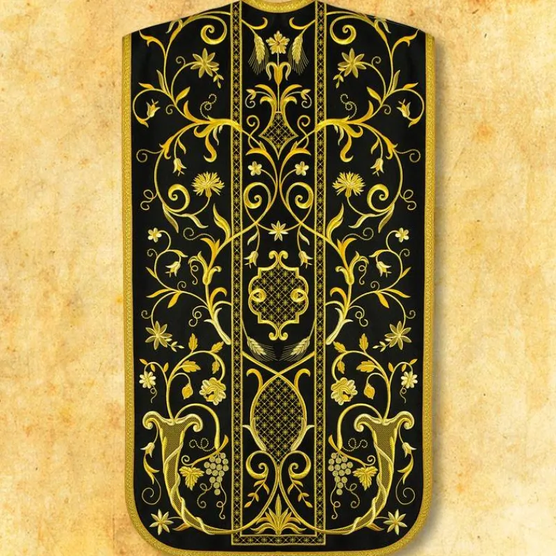 Best Articles Religieux JP Chasuble romaine noir