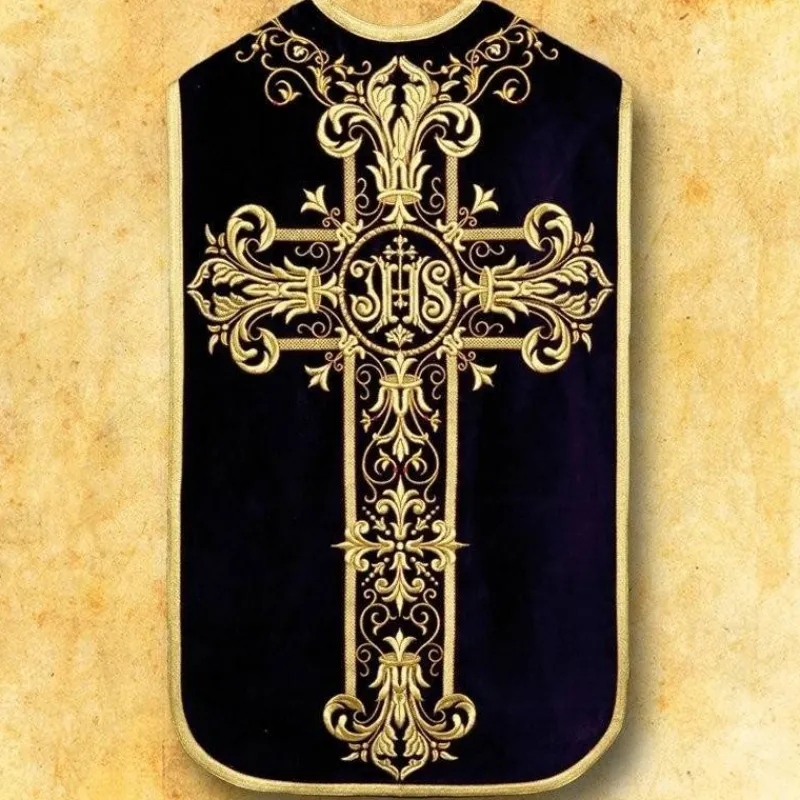 Clearance Articles Religieux JP Chasuble romaine pour messe trident