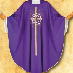 Best Articles Religieux JP chasuble violet careme