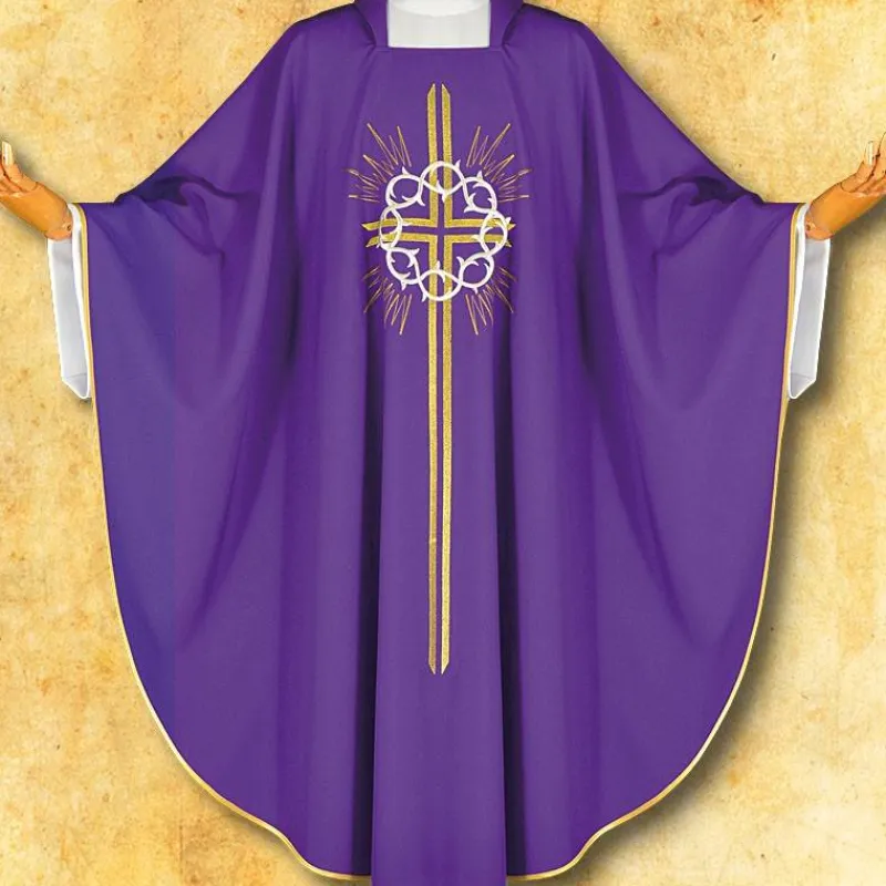 Best Articles Religieux JP chasuble violet careme
