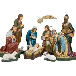 Shop Articles Religieux JP crèche Noël avec beaucoup santons