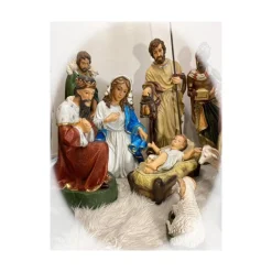Shop Articles Religieux JP crèche Noël avec beaucoup santons