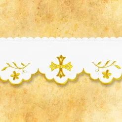Sale Articles Religieux JP dentelle brodée