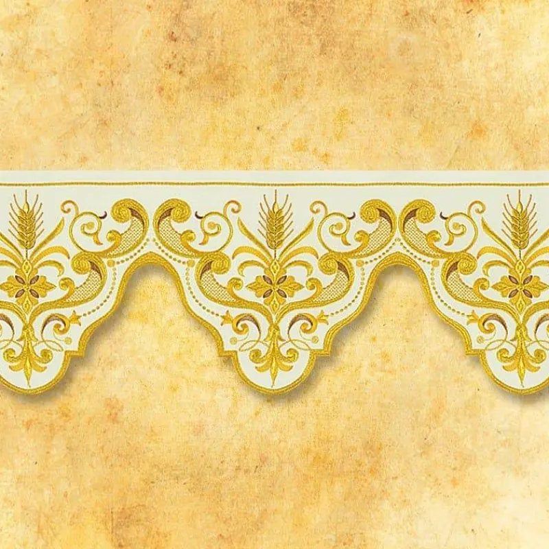 Sale Articles Religieux JP dentelle brodée couleur