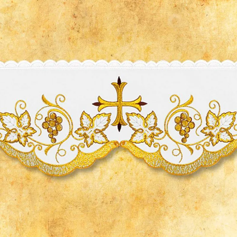 Online Articles Religieux JP dentelle brodée dorée