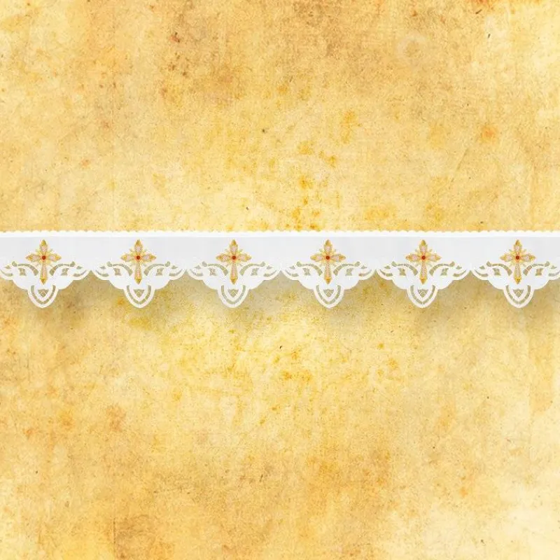 Hot Articles Religieux JP dentelle brodée motif religieux