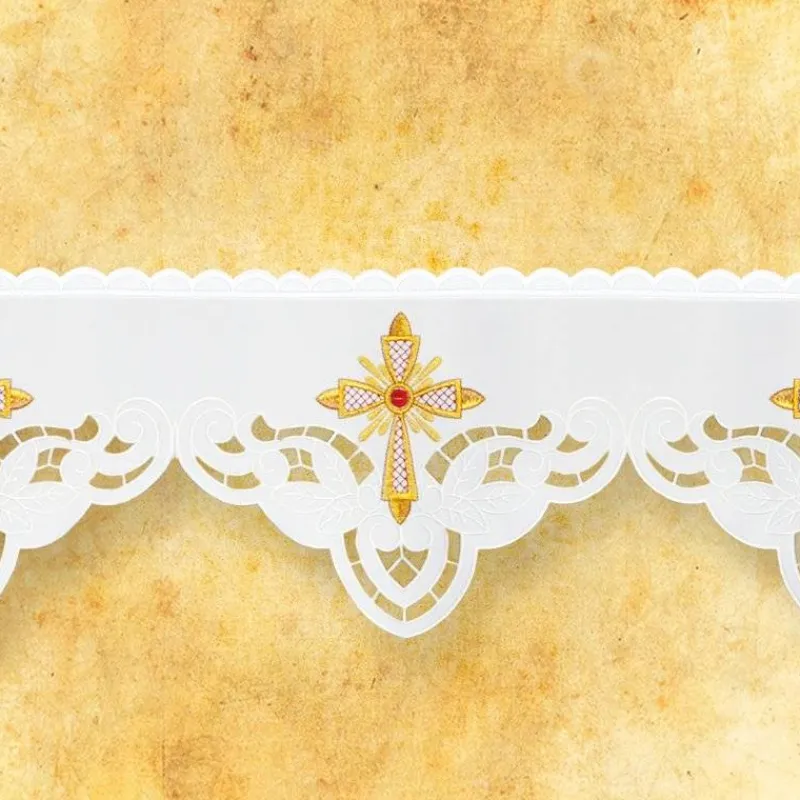 Hot Articles Religieux JP dentelle brodée motif religieux