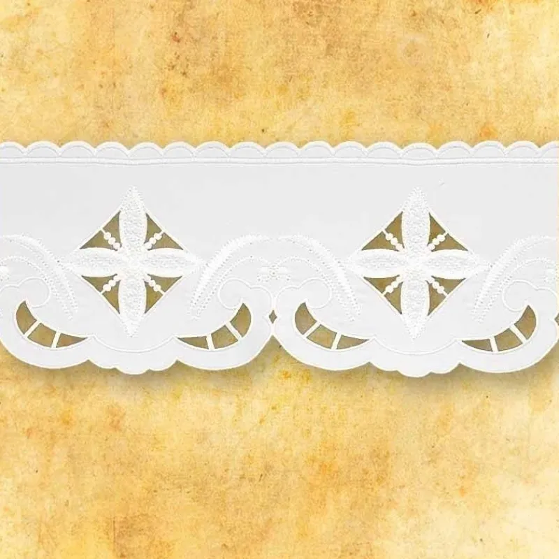 Hot Articles Religieux JP dentelle brodée motif religieux pour église