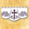 Hot Articles Religieux JP dentelle brodée pour carême