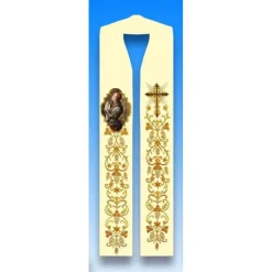 Fashion Articles Religieux JP Etole brodée avec motif Saint Joseph