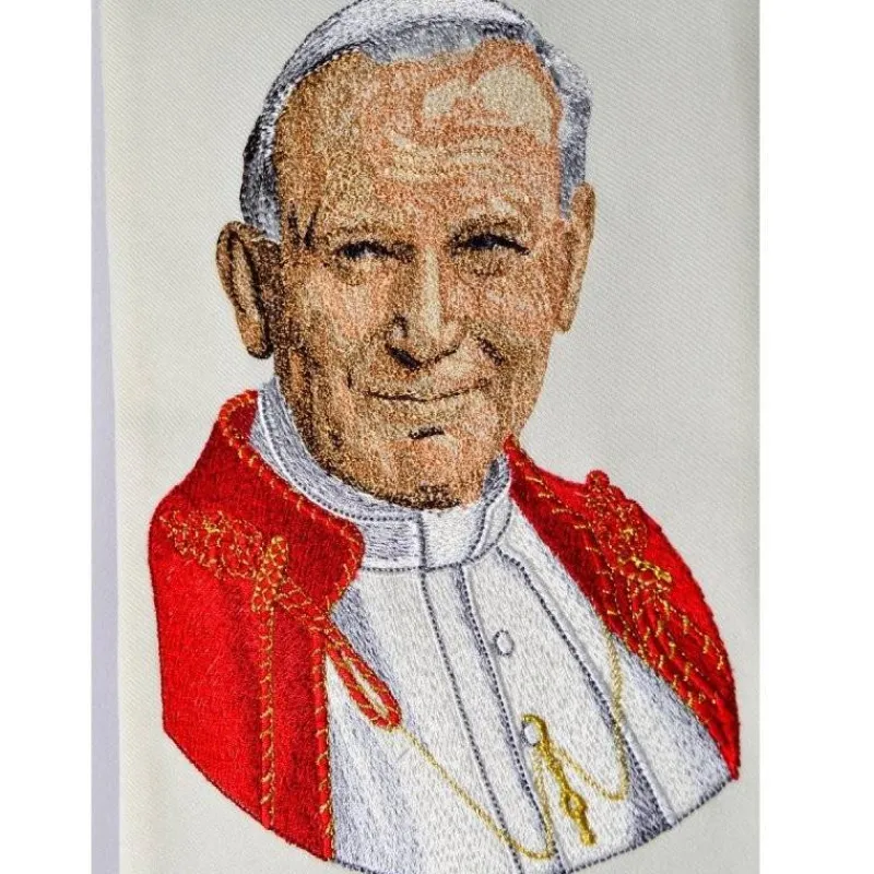Fashion Articles Religieux JP Etole pour prêtre motif Jean Paul II