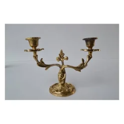 Sale Articles Religieux JP Le chandelier 2 flammes -