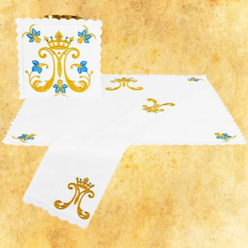 Outlet Articles Religieux JP linge d'autel brodée mariale