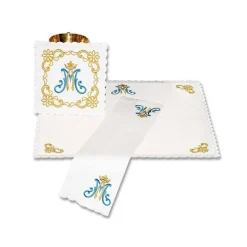 Online Articles Religieux JP linge d'autel brodée mariale