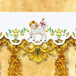Hot Articles Religieux JP nappe brodée pour autel à Pâques