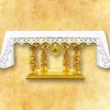 Flash Sale Articles Religieux JP Nappe brodée richelieu blanc pour autel