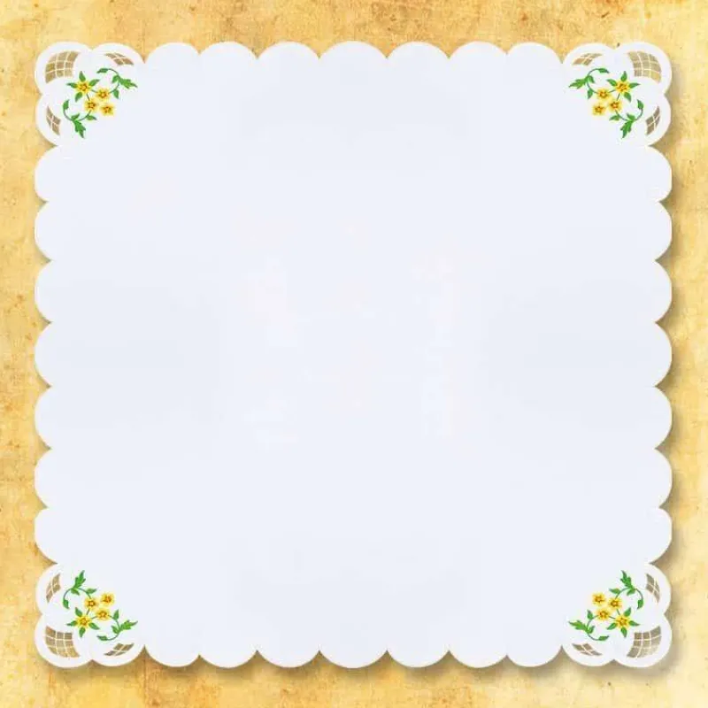 New Articles Religieux JP nappe carre brodée Pâques
