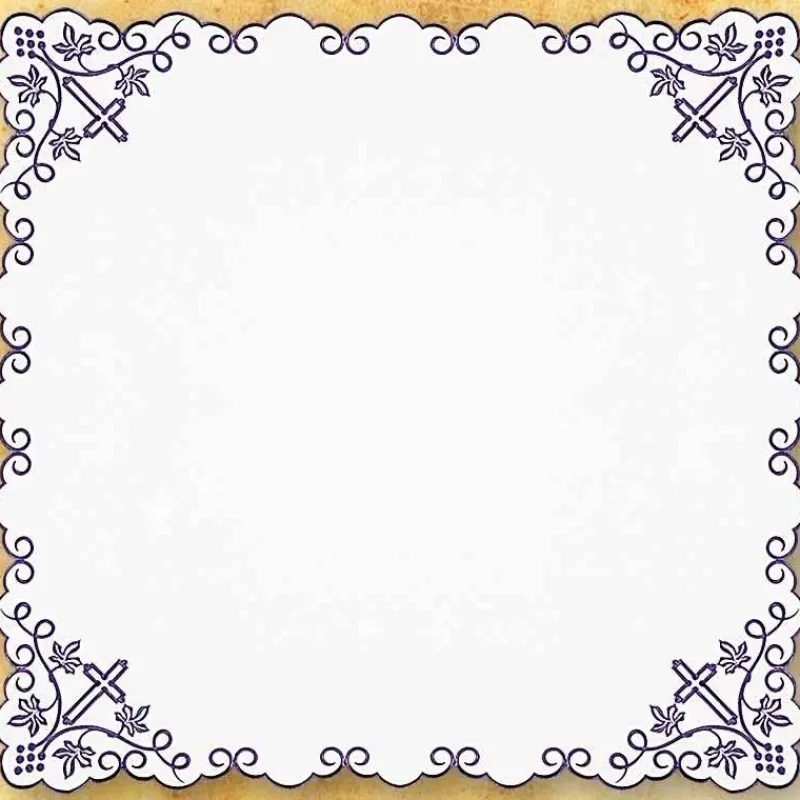 Best Articles Religieux JP nappe carre brodée violet pour église