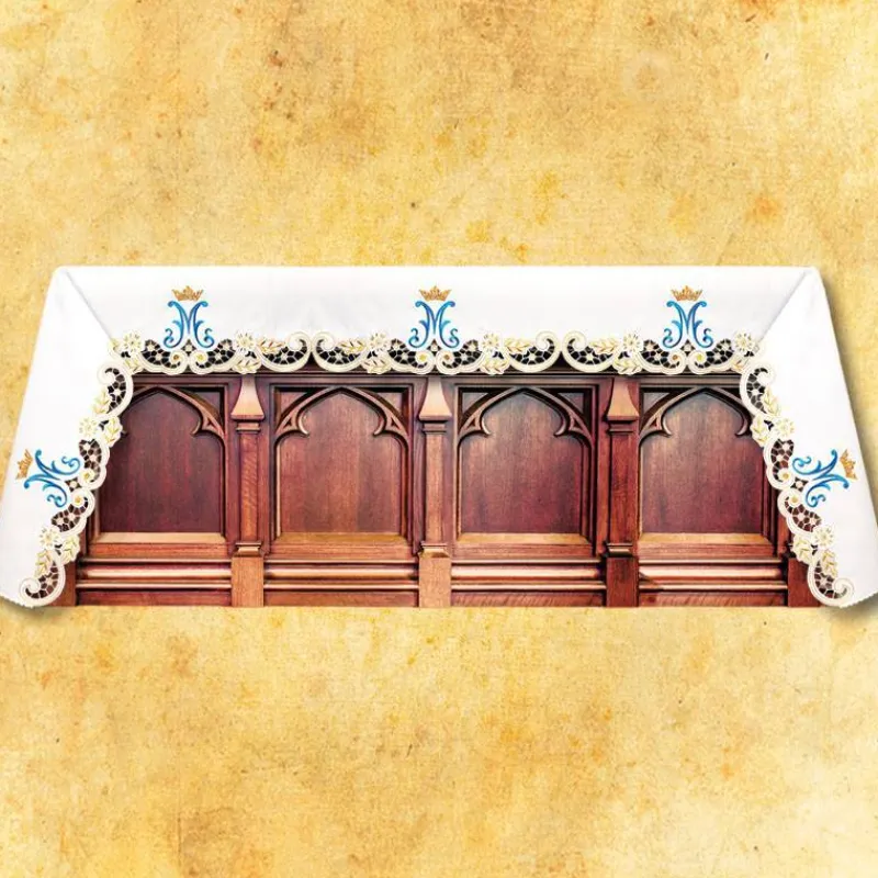 Clearance Articles Religieux JP nappe d'autel brodée mariale