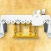 New Articles Religieux JP nappe d'autel brodée mariale pour église