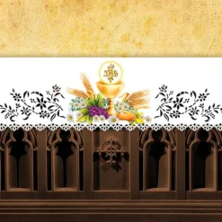 Discount Articles Religieux JP Nappe d'autel - Calice et blé et raisins