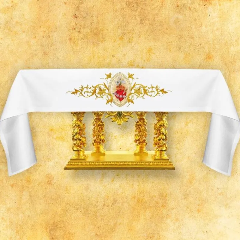 Outlet Articles Religieux JP Nappe d'autel cœur Marie