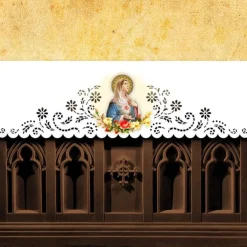 New Articles Religieux JP Nappe d'autel - Cœur Marie - Cœur Jésus