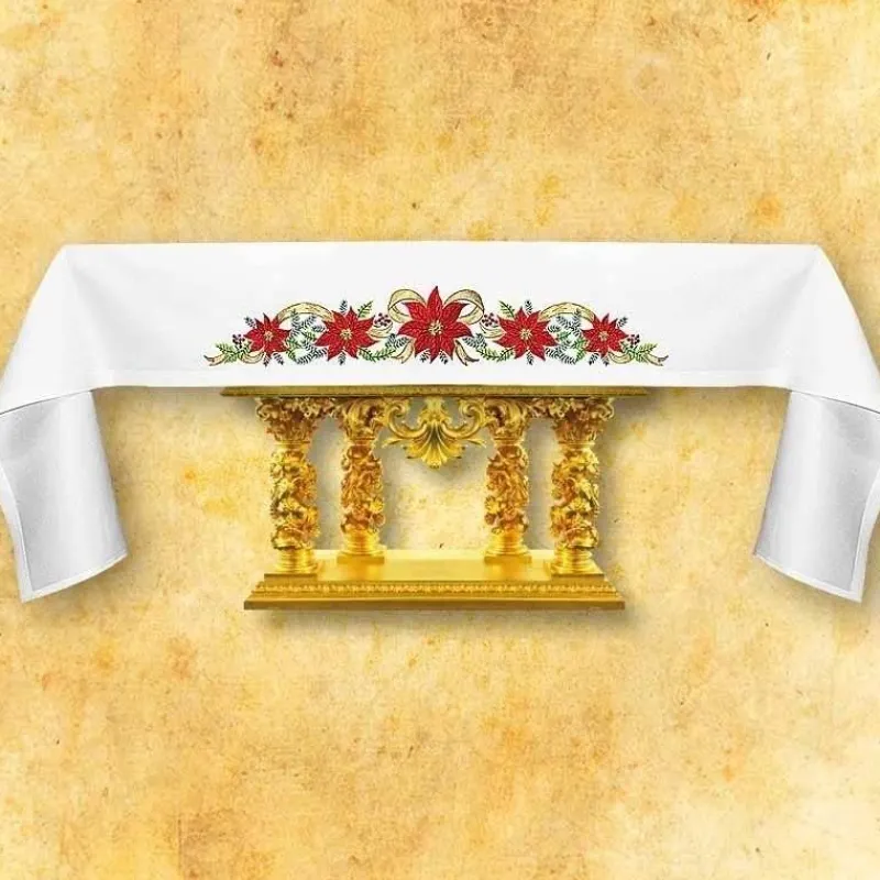 Flash Sale Articles Religieux JP nappe d'autel pour église avec motif Noël