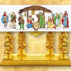 Best Sale Articles Religieux JP nappe d'autel pour église avec motif Noël