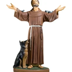 Sale Articles Religieux JP Saint Francois avec chien statue