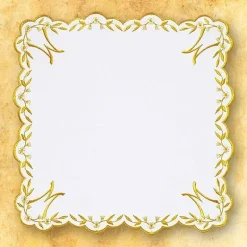 New Articles Religieux JP serviette d'autel brodée mariale