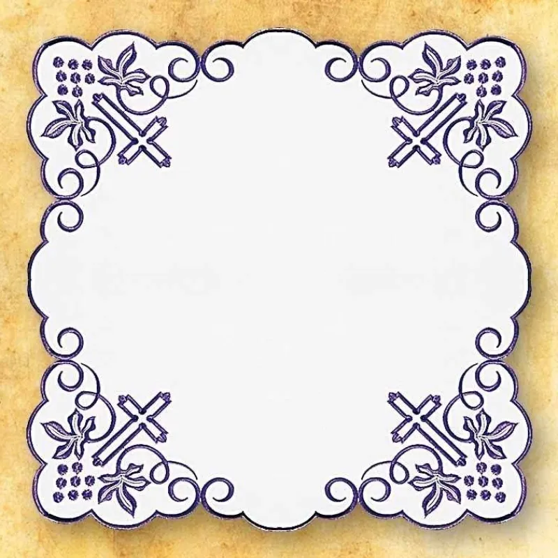Sale Articles Religieux JP serviette d'autel violet brodée
