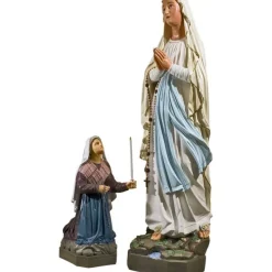 Shop Articles Religieux JP statue notre dame de lourdes avec sainte bernadette