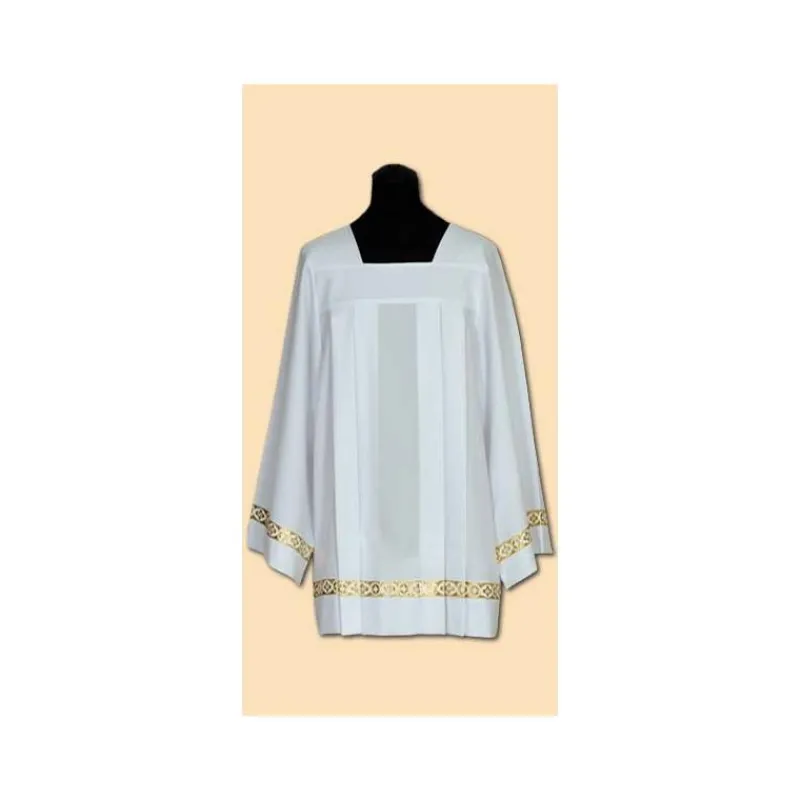 Clearance Articles Religieux JP Surplis de prêtre avec bande dorée -