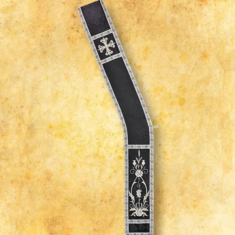 Online Articles Religieux JP étole pour diacre motif Massimo noir