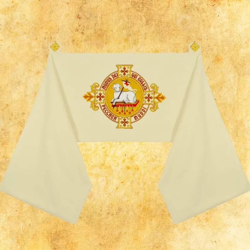 Hot Articles Religieux JP voile huméral avec motif Agneau de Dieu